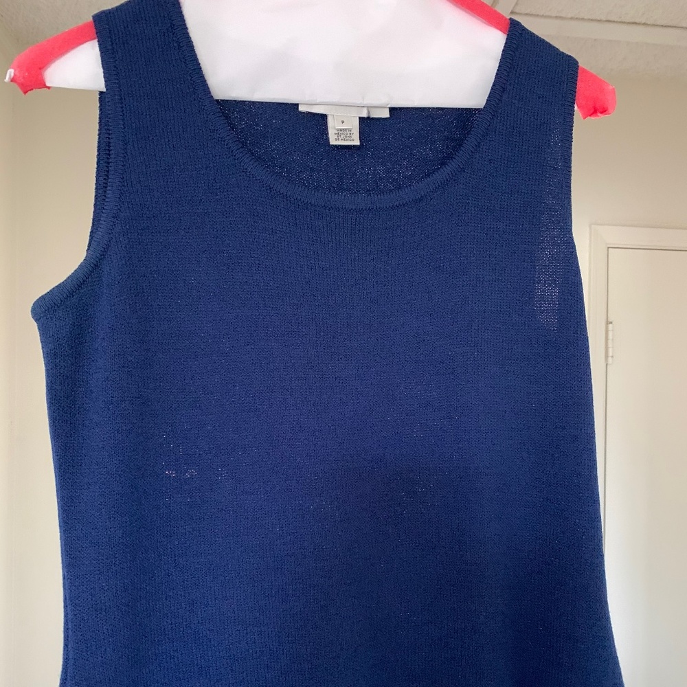 St. John Santana knit Navy blue shell